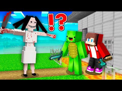 JayJay & Mikey - Maizen - SCARY SERBIAN DANCING LADY vs. Security House in Minecraft Challenge - Maizen JJ and Mikey