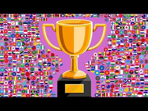 100 Countries & 99 Times Elimination Marble Race Tournament in Algodoo / World Marble Race