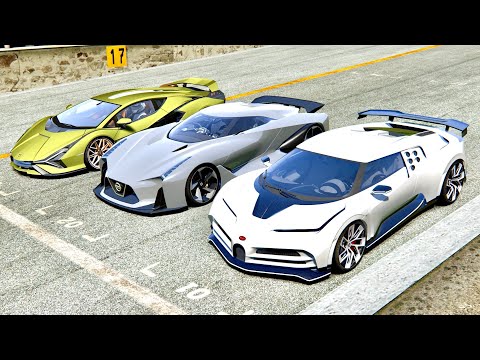 Bugatti Centodieci vs Nissan Concept 2020 vs Lamborghini Sian - Nordschleife