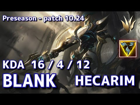 【韓国サーバー/GM】FA Blank へカリム(Hecarim) VS フィドルスティックス(Fiddlesticks) JG - Patch10.24 KR Ranked【LoL】
