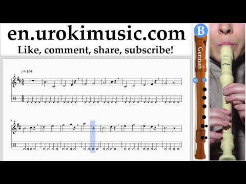 Recorder lessons (G.) Jonas Blue - Mama Sheet Music Tutorial Part#1 um-i352