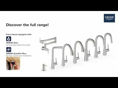  GROHE 33893002 Zedra Grifo de cocina extraíble cromado : Todo  lo demás