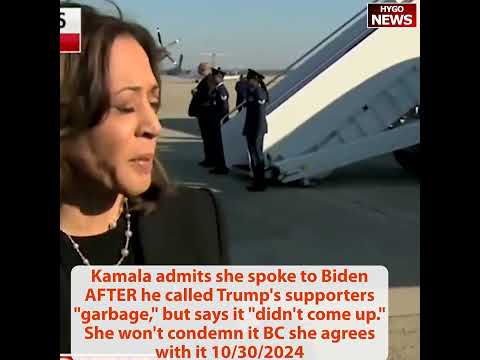 Kamala defends Biden calling Trump supporters 'garbage'; Walz refuses to distance himself from Biden