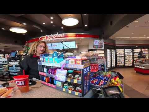 QUICK TRIP POV GAS SATION HOT DOG CORN DOG ICE TEA STORE WALKTHROUGH RELAXING POV ASMR SHOW