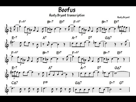 Easy Jazz Tenor Sax Transcription - Boofus - Rusty Bryant