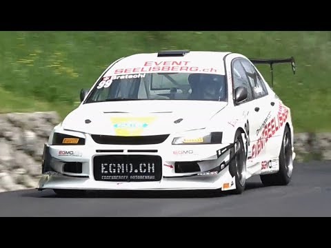 Mitsubishi Lancer EVO Hillclimb Monster in Action! - LOUD Backfires & Sounds!