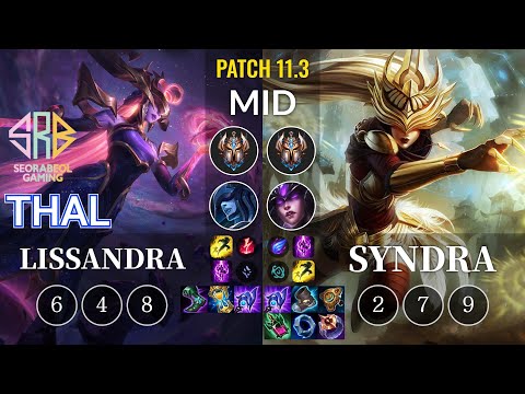 SRB Thal Lissandra vs Syndra Mid - KR Patch 11.3