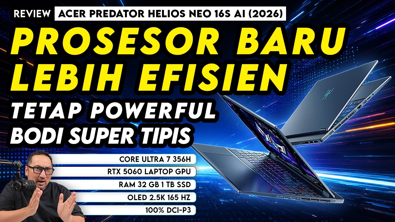 Prosesor Baru, Lebih Efisien, Bodi Tipis, Tetap Powerful! Review Acer Predator Helios Neo 16S AI
