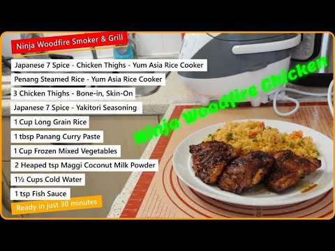Ninja Woodfire Grill | Japanese 7 Spice | Chicken Thighs | Yum Asia Panda Mini Rice Cooker