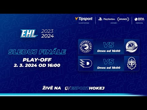 Souboj o 3. místo a finále play-off Esport hokejové ligy 2023/2024