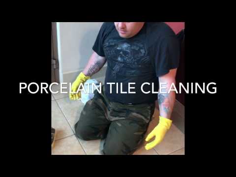 Maintaining porcelain floor tiles