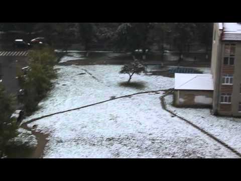 Львов накрыло первым снегом