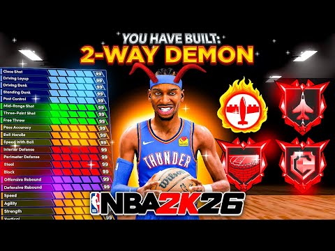 *NEW* FULLY OPTIMIZED 6'4 2-WAY DEMIGOD BUILD In NBA 2K26! ALL LEGEND SHOOTING + DEFENSIVE BADGES!