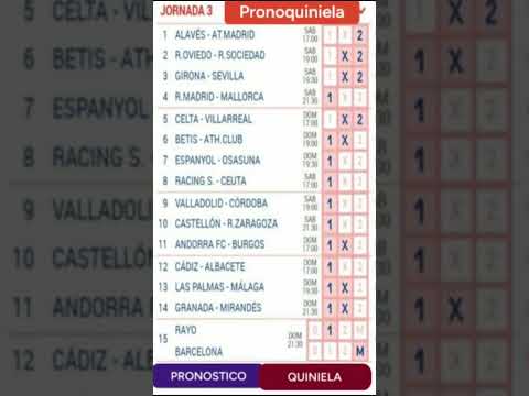 PRONOSTICO QUINIELA jornada 03 , jornada 3 liga española, liga hypermotion #quiniela #liga #futbol