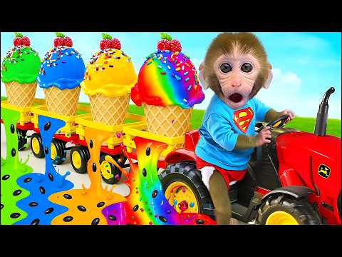 Singe Bon Bon cherche le petit singe perdu et découvre un trésor géant sous terre