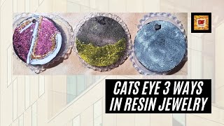 9D Cats Eye Three Ways In Resin Jewelry | UV Resin | Magnetic 9D Cats Eye Powder | How To | DIY