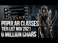 LOST ARK - MOST POPULAR CLASS TIER LIST NOV 2021 KOREA