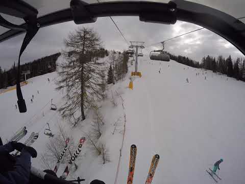 Risalita integrale seggiovia Leitner "Mittelstation" Versciaco (Bz); 24/2/2020 (Sessellift)