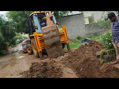 new jcb 3dx small bucket working mission bagiratha line