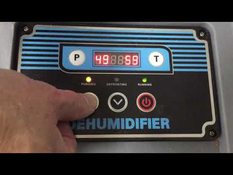 Dristorm 70 pt Dehumidifier control panel use