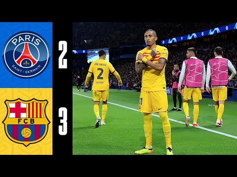 PSG 2-3 Barcelona | All Goals & Highlights | RAPHINHA SHOW 🔥