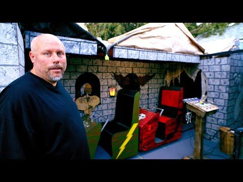 Dark Ride Built in A Backyard! | Monsters Of Mayhem | Home Haunt | Haunted Attraction Documentary