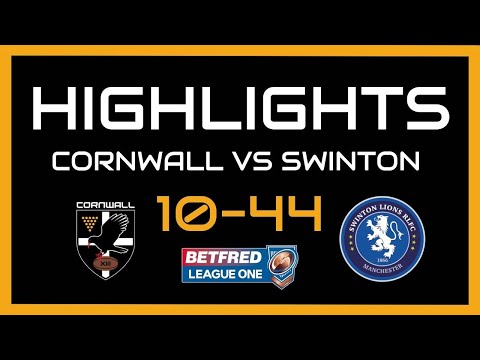Cornwall RLFC 10 Swinton Lions 44 - Highlights