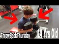 14 Year Old Dumbbell Presses 100LBs THROWBACK