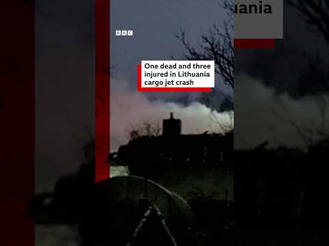 Video | One dead and three injured in Lithuania cargo jet crash. #Lithuania #Boeing737 #BBCNews
