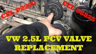 How to Replace a PCV Diaphram on a VW 2.5L 5 Cylinder Engine (CEL CODE P2289, 08825)