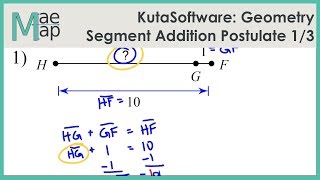KutaSoftware: Geometry- Segment Addition Postulate Part 1