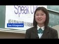 英語スピーチ大会〜伝えたいことを自由に元気に！〜附属中学校