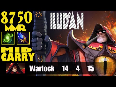 8750+ MMr illidan Warlock Show (14 kill 4 death 16 asist )Dota 2 Refresher Orb + Aghanim's Scepter
