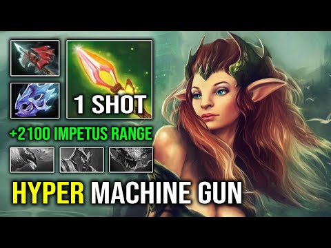 How to Turn Enchantress Into Machine Gun +2100 Attack Range Moon Shard Insane Impetus Speed Dota 2