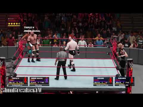 Liga Match Krawall Brüder (wir) vs triple h und jinder mahal