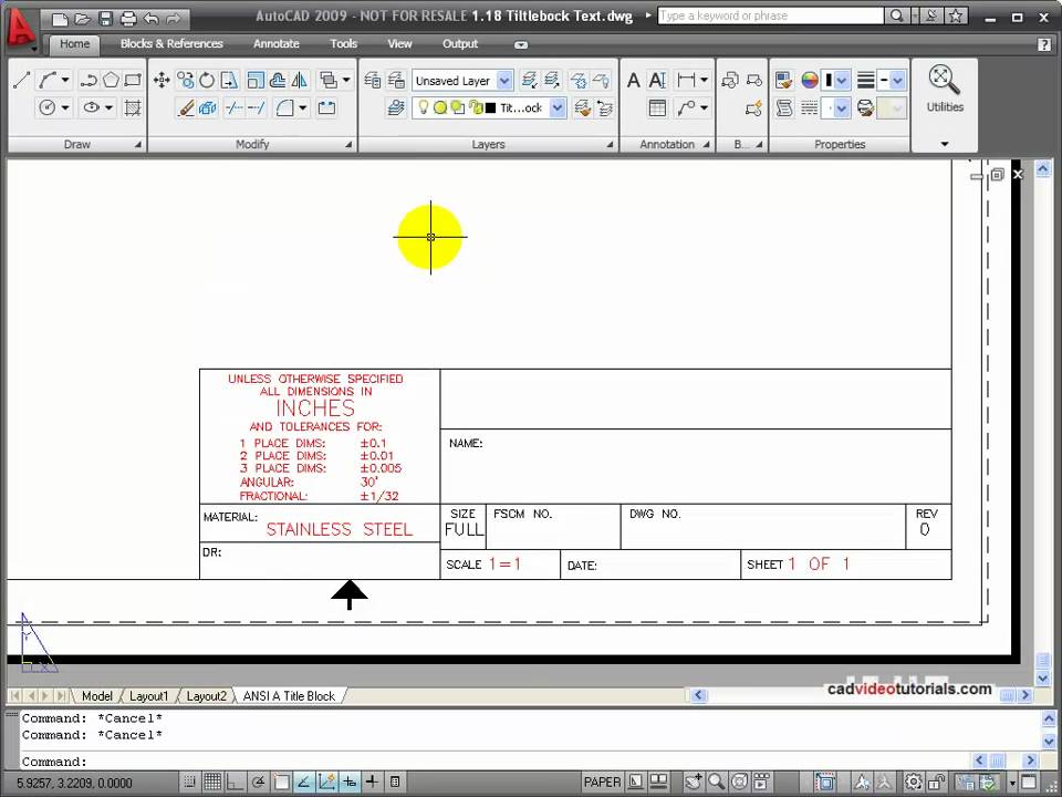 Autocad Tutorial - Using DTEXT to create Single Line Text