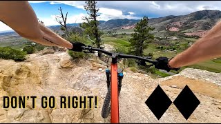 Riding down the back half of Dakota Ridge!