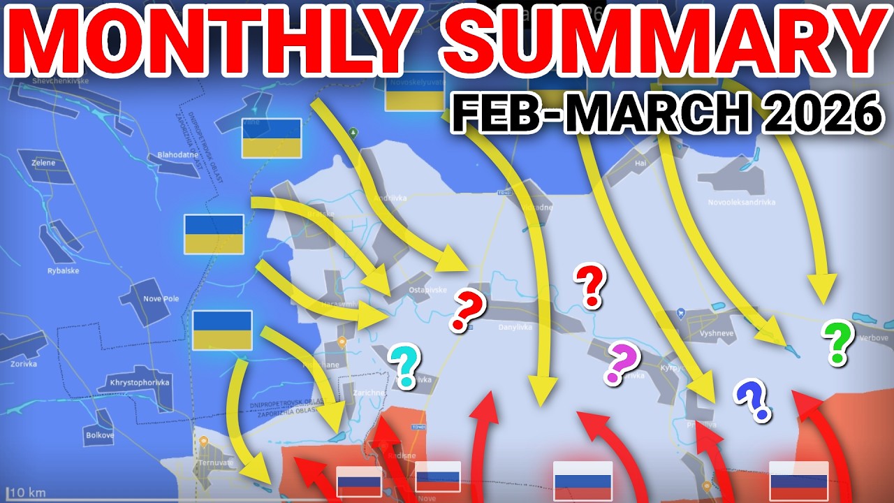 Monthly summary of advances for the main fronts in Ukraine [February-March 2026]