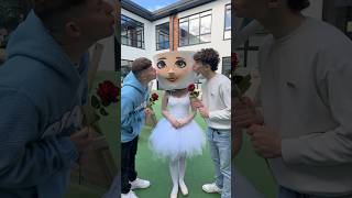 WE KISSED BALLERINA CAPPUCINA! 😱 #shorts 