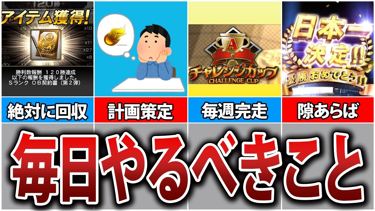 これさえやれば大丈夫！プロスピ無課金・初心者が絶対にやるべきこと４選！【プロスピA】