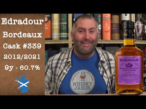 Edradour aged 9 years 2012/2021 Bordeaux Cask #339 Single Malt Scotch Whisky Review by WhiskyJason