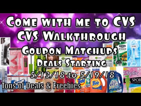 Come with me to CVS CVS Walkthrough Coupon Matchups Deals Starting 5/13 to 5/19/18. Lots of Freebies Video