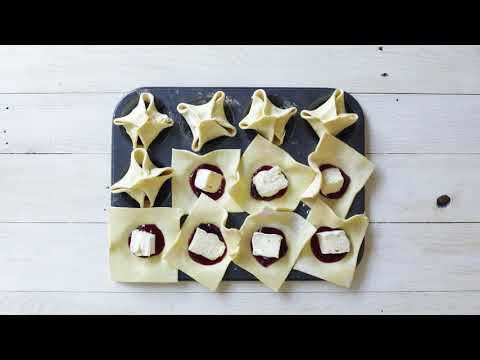 Cranberry and brie puffs