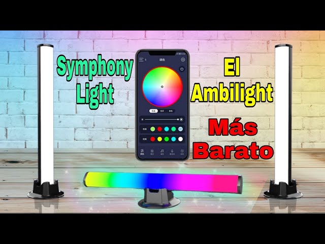 Vídeo relacionado con XiXiRan Luz de Ritmo Activada por Voz, Barra de Luzes Ambientales Inteligentes RGB, Control de Color con Sonido, Luces Musicales