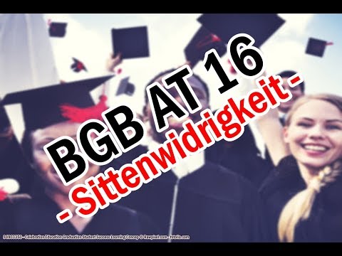 Formal defects, immorality, usury and statutory prohibition - BGB AT 16