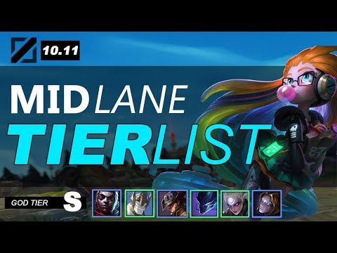 Best Mid Lane Champion TIER list - League of Legends Patch 10.11