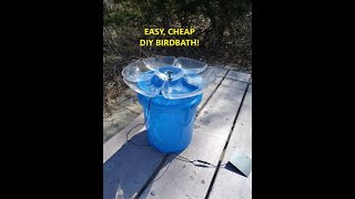 Cheap DIY SOLAR WATER FOUNTAIN Birdbath