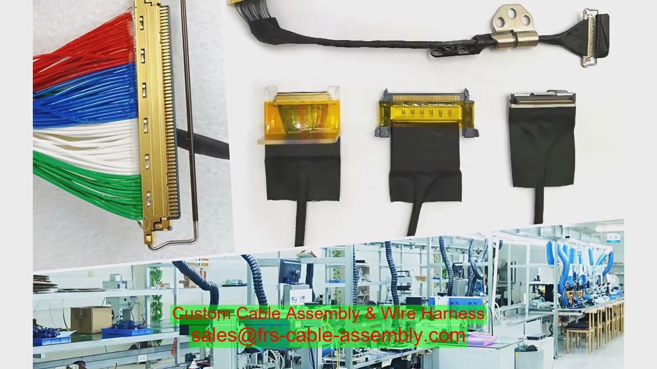 Custom LVDS EDP Cable Assembly LVDS Touchscreen Interface Cable Display Panel Gland Supplier