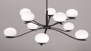 Watch A Video About the Corus Matte Black 10 Light LED Entry Chandelier