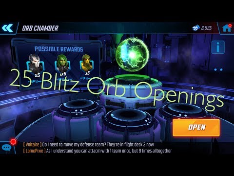 Marvel Strike Force Opening 25 Blitz Orbs